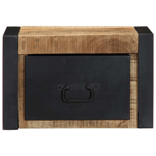VidaXL (2 pcs) vidaXL Bedside Cabinets 2 pcs 40x35x25 cm Solid Rough Wood Mango bedside table 1