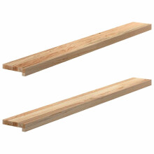 (natural, 140 x 15 x 2 cm) vidaXL Window Sills Window Ledge Window Board 2 pcs Untreated Solid Wood Oak