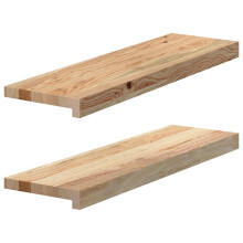 (natural, 70 x 20 x 2 cm) vidaXL Window Sills Window Ledge Window Board 2 pcs Untreated Solid Wood Oak