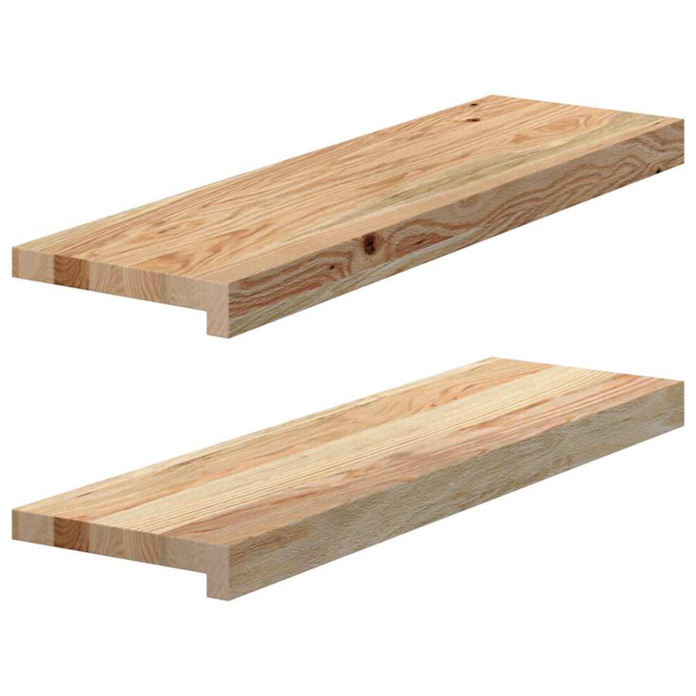 (Natural, 70 X 20 X 2 Cm) Vidaxl Window Sills Window Ledge Window Board 2 PcsãÂ Untreated Solid Wood Oak 8721102799815