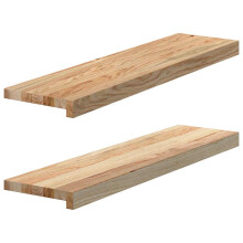 (natural, 80 x 20 x 2 cm) vidaXL Window Sills Window Ledge Window Board 2 pcs Untreated Solid Wood Oak