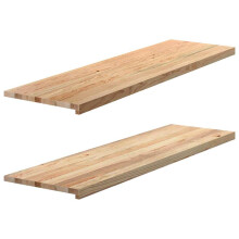 (natural, 140 x 40 x 2 cm) vidaXL Window Sills Window Ledge Window Board 2 pcs Untreated Solid Wood Oak