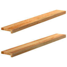 (light brown, 120 x 15 x 2 cm) vidaXL Window Sills Window Ledge Window Board 2 pcs Untreated Solid Wood Oak