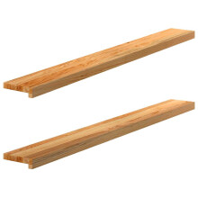 (light brown, 140 x 15 x 2 cm) vidaXL Window Sills Window Ledge Window Board 2 pcs Untreated Solid Wood Oak