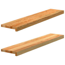 (light brown, 100 x 20 x 2 cm) vidaXL Window Sills Window Ledge Window Board 2 pcs Untreated Solid Wood Oak