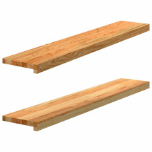 (light brown, 110 x 20 x 2 cm) vidaXL Window Sills Window Ledge Window Board 2 pcs Untreated Solid Wood Oak
