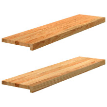 (light brown, 100 x 25 x 2 cm) vidaXL Window Sills Window Ledge Window Board 2 pcsÂ Untreated Solid Wood Oak