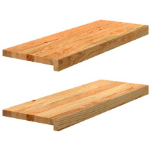 (light brown, 70 x 30 x 2 cm) vidaXL Window Sills Window Ledge Window Board 2 pcs Untreated Solid Wood Oak