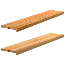 (light brown, 120 x 30 x 2 cm) vidaXL Window Sills Window Ledge Window Board 2 pcs Untreated Solid Wood Oak