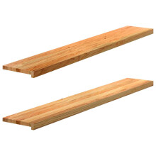 (light brown, 160 x 30 x 2 cm) vidaXL Window Sills Window Ledge Window Board 2 pcs Untreated Solid Wood Oak