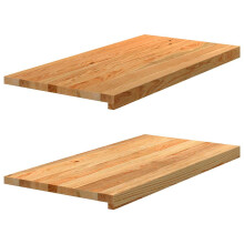 (light brown, 80 x 40 x 2 cm) vidaXL Window Sills Window Ledge Window Board 2 pcs Untreated Solid Wood Oak