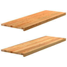 (light brown, 120 x 40 x 2 cm) vidaXL Window Sills Window Ledge Window Board 2 pcs Untreated Solid Wood Oak