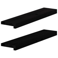 (dark brown, 70 x 15 x 2 cm) vidaXL Window Sills Window Ledge Window Board 2 pcsÂ Untreated Solid Wood Oak