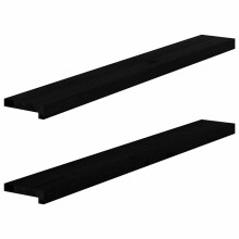 (dark brown, 120 x 15 x 2 cm) vidaXL Window Sills Window Ledge Window Board 2 pcs Untreated Solid Wood Oak