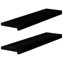 (dark brown, 80 x 20 x 2 cm) vidaXL Window Sills Window Ledge Window Board 2 pcsÂ Untreated Solid Wood Oak