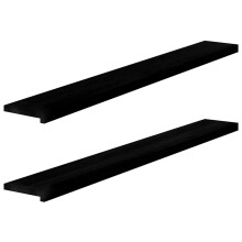 (dark brown, 160 x 20 x 2 cm) vidaXL Window Sills Window Ledge Window Board 2 pcs Untreated Solid Wood Oak