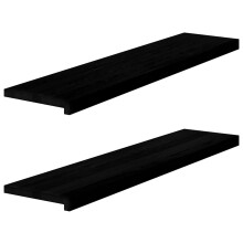 (dark brown, 110 x 25 x 2 cm) vidaXL Window Sills Window Ledge Window Board 2 pcs Untreated Solid Wood Oak