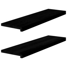 (dark brown, 90 x 25 x 2 cm) vidaXL Window Sills Window Ledge Window Board 2 pcs Untreated Solid Wood Oak