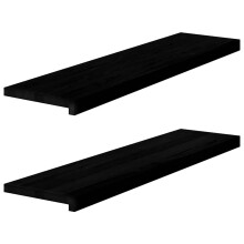 (dark brown, 100 x 25 x 2 cm) vidaXL Window Sills Window Ledge Window Board 2 pcs Untreated Solid Wood Oak