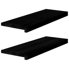 (dark brown, 70 x 30 x 2 cm) vidaXL Window Sills Window Ledge Window Board 2 pcs Untreated Solid Wood Oak
