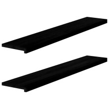(dark brown, 140 x 30 x 2 cm) vidaXL Window Sills Window Ledge Window Board 2 pcsÂ Untreated Solid Wood Oak
