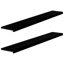 (dark brown, 160 x 30 x 2 cm) vidaXL Window Sills Window Ledge Window Board 2 pcs Untreated Solid Wood Oak