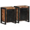 VidaXL (multicolour, 2 pcs) vidaXL Bedside Cabinets 2 pcs Solid Rough Wood Mango bedside table nightstand 1