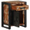 VidaXL (multicolour, 2 pcs) vidaXL Bedside Cabinet Nightstand Bed Side Cabinet Solid Rough Wood Mango 3