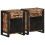 VidaXL (multicolour, 2 pcs) vidaXL Bedside Cabinet Nightstand Bed Side Cabinet Solid Rough Wood Mango 1