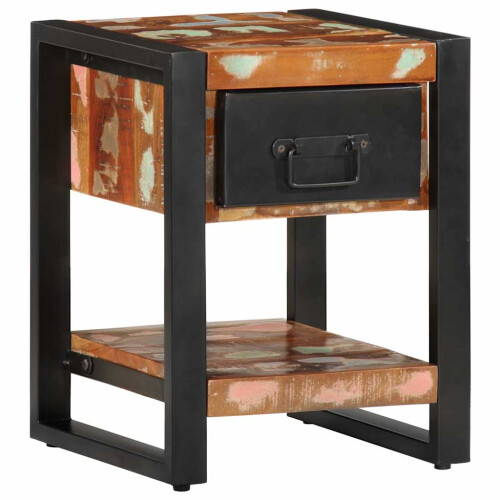 VidaXL (multicolour, 1 pcs) vidaXL Bedside Cabinets 2 pcs Multicolour Solid Rough Wood Mango bedside table 2