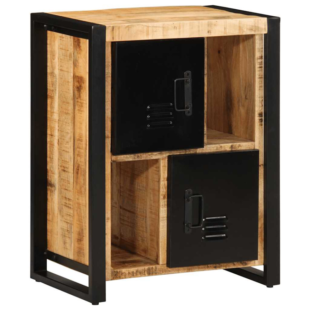 Vidaxl (Brown) Sideboard 55X35x70 Cm Solid Rough Wood Mango Cabinet Cupboard Highboard Brown