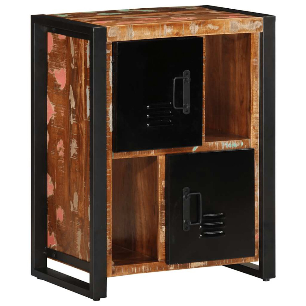 Vidaxl (Multicolour) Sideboard 55X35x70 Cm Solid Rough Wood Mango Cabinet Cupboard Highboard