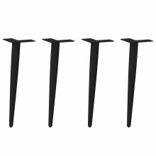 (black, 42-43 cm) vidaXL Coffee Table Legs Conical Shape Desk Legs Metal Legs DIY 4 pcs Steel