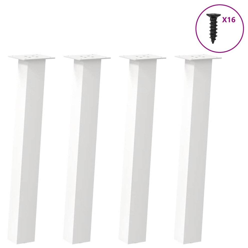 Vidaxl (White, 72 Cm (80 Mm)) Coffee Table Legs 4 Pcs Anthracite 30 Cm Steel Table Leg
