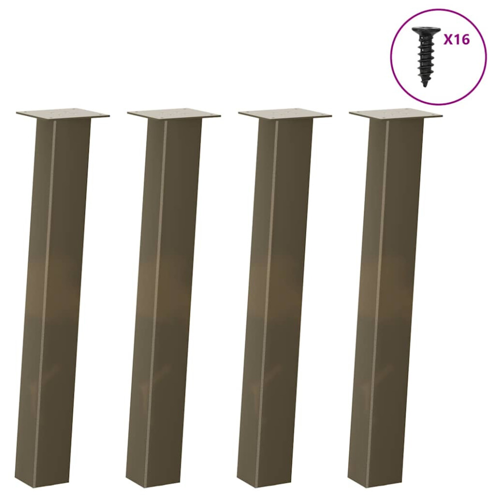 Vidaxl (Natural, 72 Cm (80 Mm)) Coffee Table Legs 4 Pcs Anthracite 30 Cm Steel Table Leg
