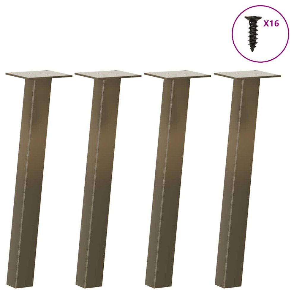 (natural, 42 cm (40 mm)) vidaXL Coffee Table Legs 4 pcs Anthracite 30 cm Steel table leg