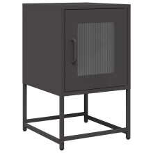 (black) vidaXL Bedside Cabinet Anthracite 36x39x60.5 cm Cold-rolled Steel
