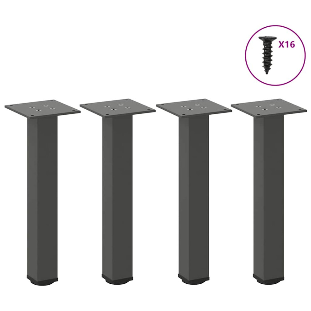 (anthracite, 30-32 cm (40 mm)) vidaXL Coffee Table Legs Desk Legs Furniture Legs Bar Stand DIY 4 pcs Steel