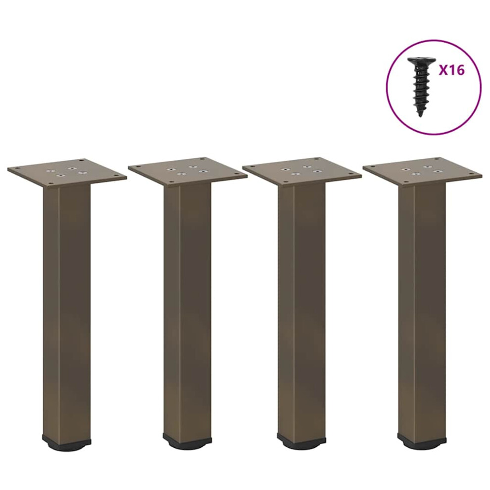 (natural, 42-44 cm (40 mm)) vidaXL Coffee Table Legs Desk Legs Furniture Legs Bar Stand DIY 4 pcs Steel