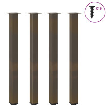 (natural, 110-112 cm (80 mm)) vidaXL Coffee Table Legs Desk Legs Furniture Legs Bar Stand DIY 4 pcs Steel