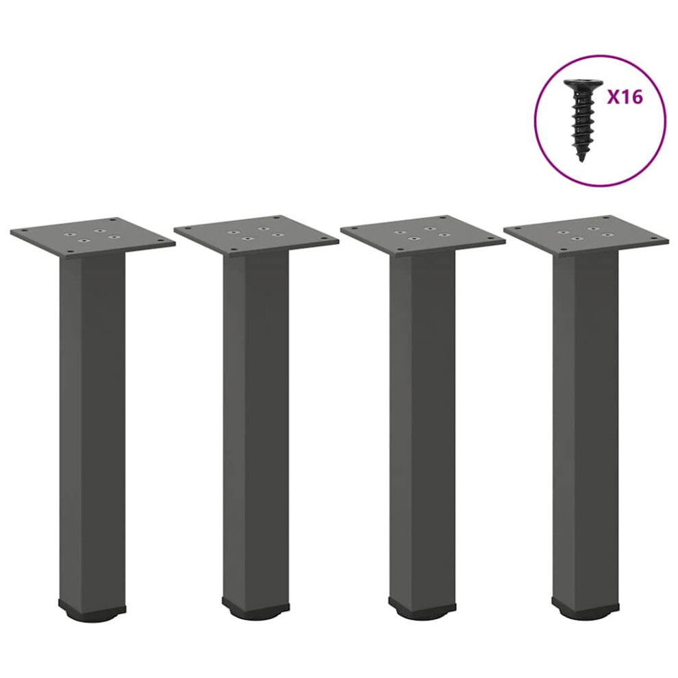 (anthracite, 42-44 cm (40 mm)) vidaXL Coffee Table Legs Desk Legs Furniture Legs Bar Stand DIY 4 pcs Steel