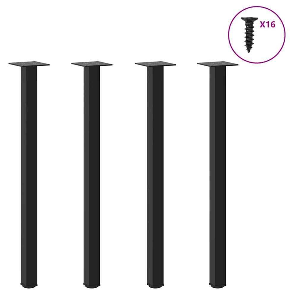 (black, 72-74 cm (40 mm)) vidaXL Coffee Table Legs Desk Legs Furniture Legs Bar Stand DIY 4 pcs Steel-image-OPC-PFW7T8F-NEW
