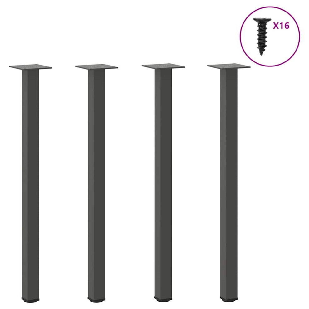 Vidaxl (Anthracite, 72-74 Cm (40 Mm)) Coffee Table Legs Desk Legs Furniture Legs Bar Stand Diy 4 Pcs Steel