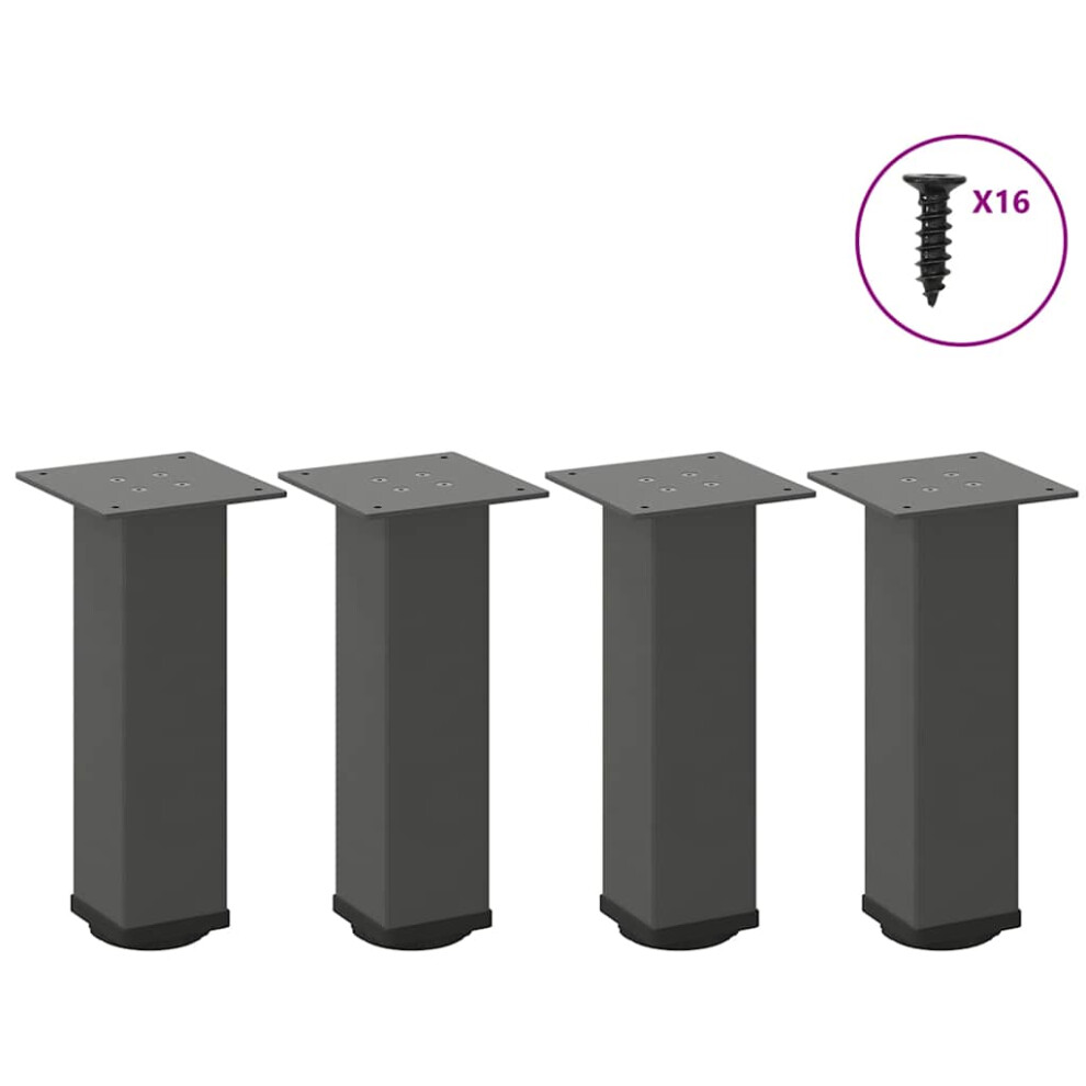 Vidaxl (Anthracite, 42-44 Cm (80 Mm)) Coffee Table Legs Desk Legs Furniture Legs Bar Stand Diy 4 Pcs Steel