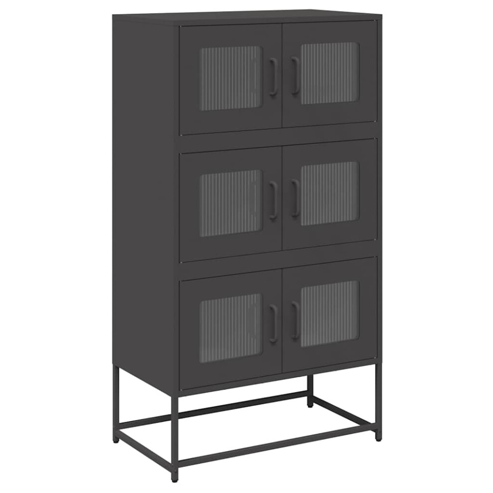 New Vidaxl (Black) Highboard Olive Green 68X39x123 Cm Steel Sideboard Side Cabinet Green,Black 853350