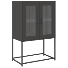 (black) vidaXL Highboard Pink 68x39x107 cm Steel sideboard side cabinet
