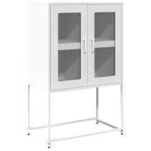 (white) vidaXL Highboard Pink 68x39x107 cm Steel sideboard side cabinet