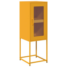 (mustard yellow) vidaXL Sideboard Mustard Yellow 36x39x107 cm Cold-rolled Steel storage cabinet
