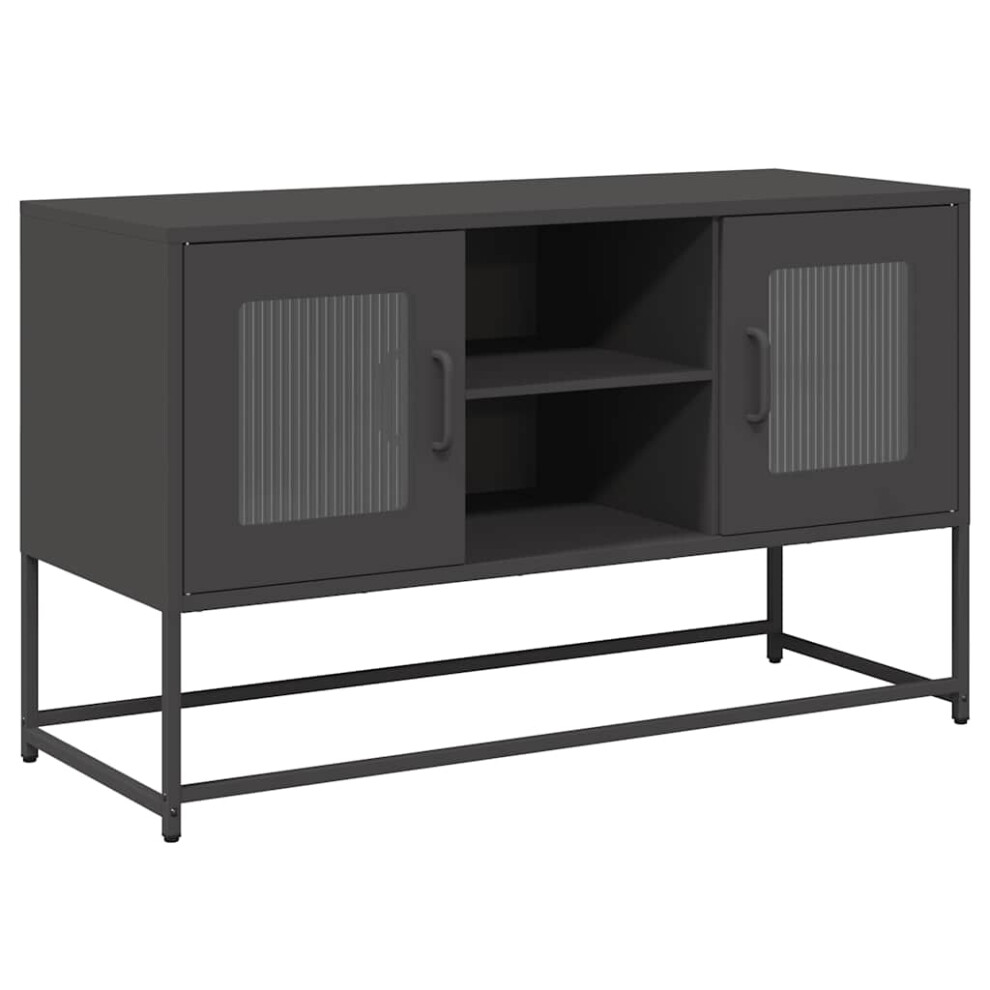 (black, 100.5 cm) vidaXL TV Cabinet Anthracite 100.5x39x60.5 Cm Steel TV Stand TV Sideboard