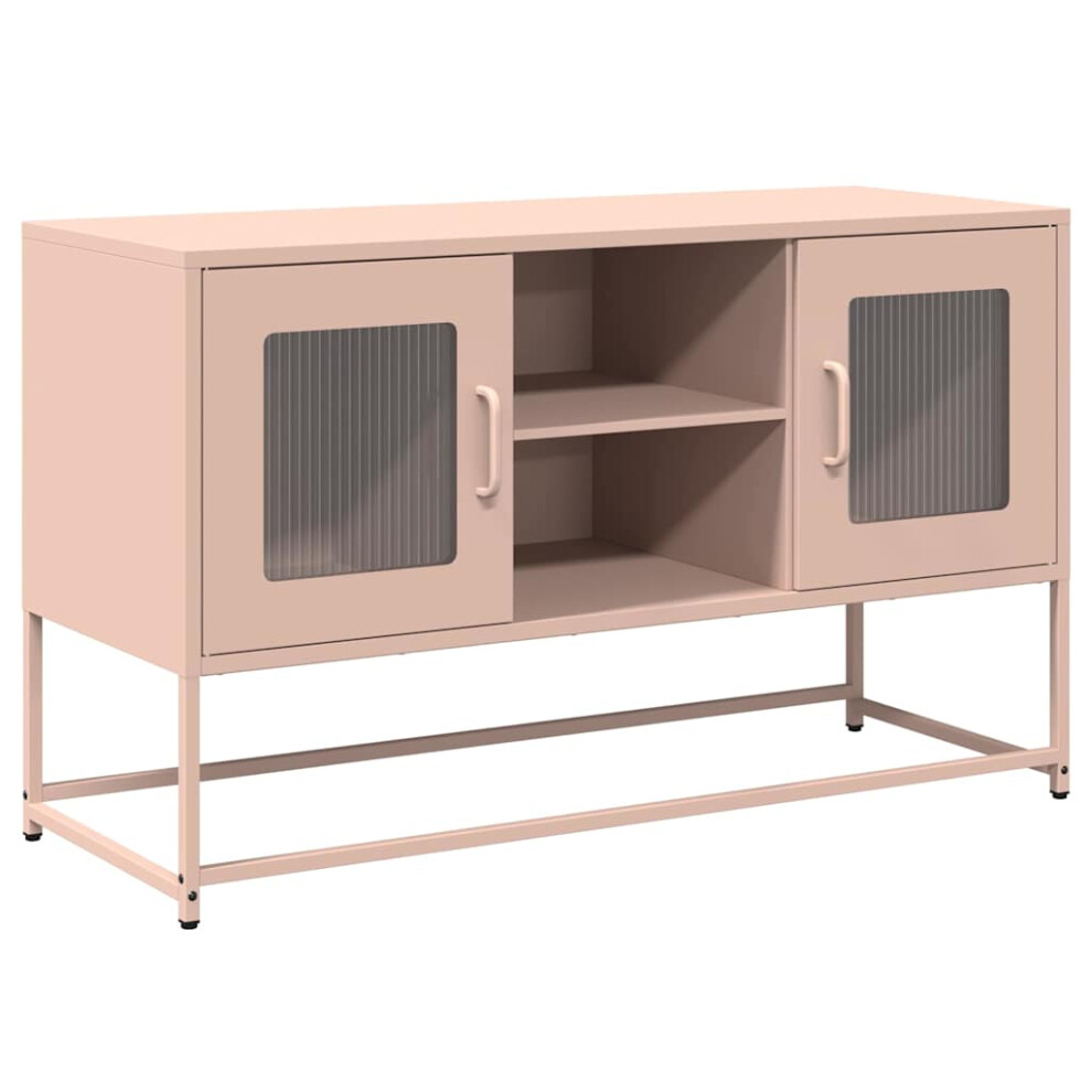 (pink, 100.5 cm) vidaXL TV Cabinet Anthracite 100.5x39x60.5 Cm Steel TV Stand TV Sideboard